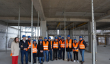 echipa Schrack Technik pe santier constructie centru logistic si sediu de birouri