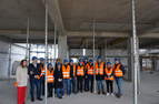 echipa Schrack Technik pe santier constructie centru logistic si sediu de birouri