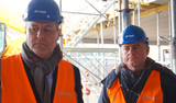 echipa Schrack Technik pe santier constructie centru logistic si sediu de birouri