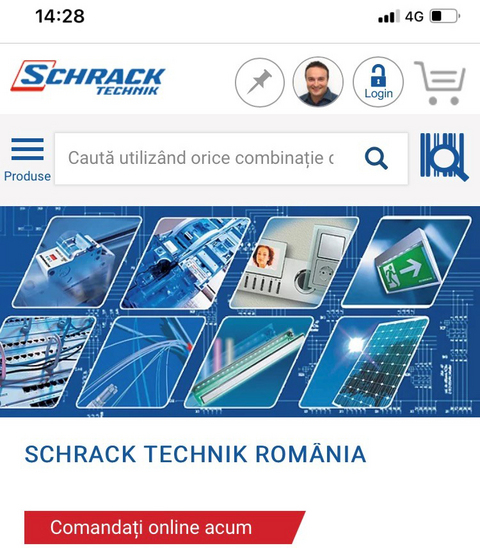 Comenzi online Schrack de pe mobil
