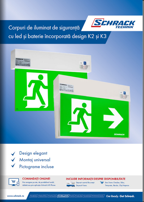 Catalog Iluminat de siguranță K2, K3 Răsfoiți 