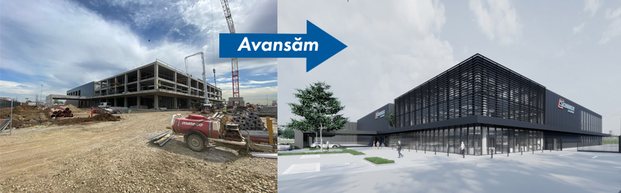 Evoluție construcție 1-5 Aprilie, noul sediu de birouri și centru logistic Schrack Technik