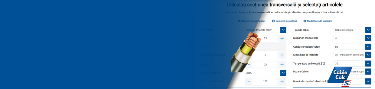Calculator cablu » Calculator online pentru secțiunea transversală a ...